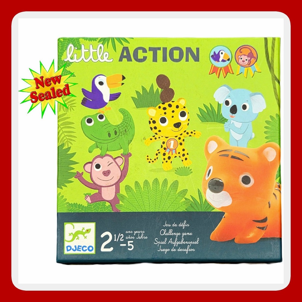 Djeco Little Action Jungle Animal Stacking Skill Game Toddler Toy DJ08557 New